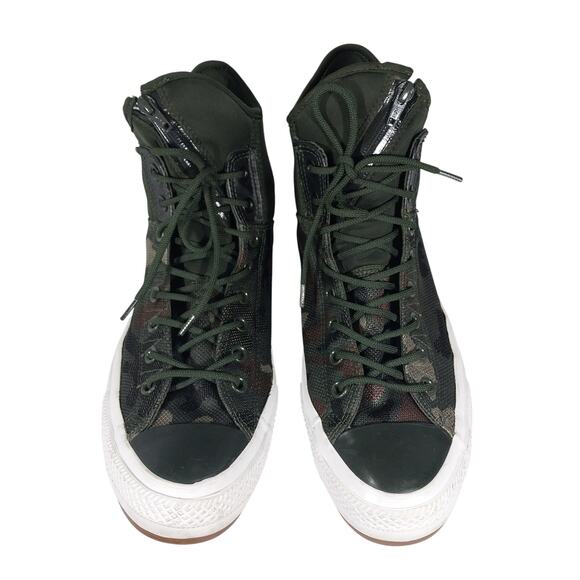 CONVERSE CHUCK TAYLOR ALL STAR! VAMO GREEN/BLACK ZIPPER FRONT SNEAKERS! SZ 11 - Picture 4 of 11